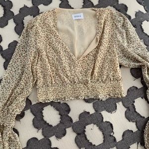 STORIA long-sleeve cropped top